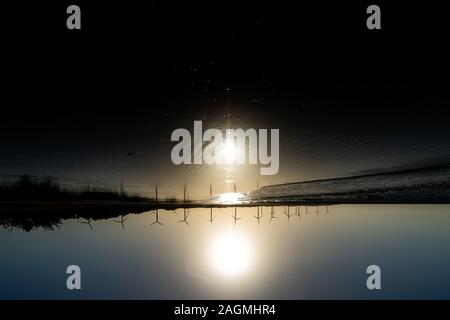 Scene di tramonto nel villaggio di Icarai de Amontada Nello stato di Ceará nel nord-est del Brasile Foto Stock