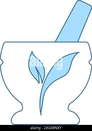 Spa Icona di Malta. Linea sottile con riempimento blu Design. Illustrazione Vettoriale. Illustrazione Vettoriale