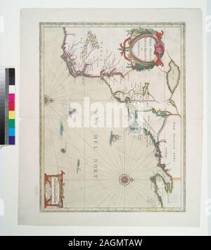 Citazione/riferimento : Stokes addendi, Mappe, prima 1636-mappe-2 da Henry Hexham la traduzione in inglese della proiezione di Mercatore/Hondius atlas, intitolata Atlas o una descrizione Geographicke delle regioni, paesi e Kingdomes del mondo [1636]. Vedere anche Deak 37, 38, 41, 42 e 67. Citazione/riferimento : Piazza Deák 028; Nova Anglia Novvm Belgivm et Virginia. Foto Stock
