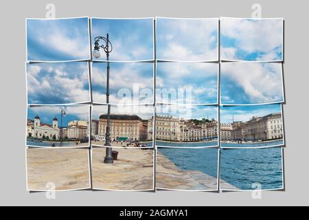 Vista dal Molo Audace quay a Trieste, Friuli Venezia Giulia, Italia, Europa Foto Stock