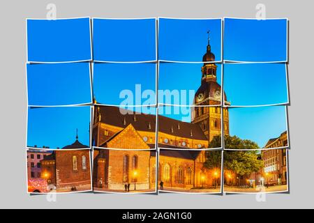 La Cattedrale di Riga (Rigas Doms) è la più grande chiesa del Baltico. La chiesa fu completata nel 1226, Riga, Lettonia, Paesi Baltici, Europa Foto Stock