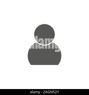 Icona Utente in un elegante stile piatto isolato su sfondo grigio. Silhouette utente simbolo per il vostro web site design, logo, app, UI. Illustrazione Vettoriale. Illustrazione Vettoriale