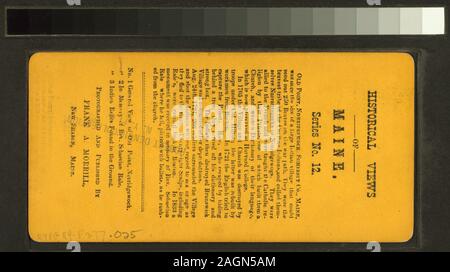 Vecchio punto, Norridgewock, Somerset County, Maine (Monumento in memoria di Don Sebastian rale (Rasles)) vecchio punto, Norridgewock, Somerset County, Maine. (Monumento in memoria di Rev. Sebastian rale [Rasles]).; vecchio punto, Norridgewock, Somerset County, Maine. (Monumento in memoria di Rev. Sebastian rale [Rasles]). Foto Stock