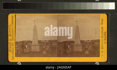 Vecchio punto, Norridgewock, Somerset County, Maine (Monumento in memoria di Don Sebastian rale (Rasles)) vecchio punto, Norridgewock, Somerset County, Maine. (Monumento in memoria di Rev. Sebastian rale [Rasles]).; vecchio punto, Norridgewock, Somerset County, Maine. (Monumento in memoria di Rev. Sebastian rale [Rasles]). Foto Stock