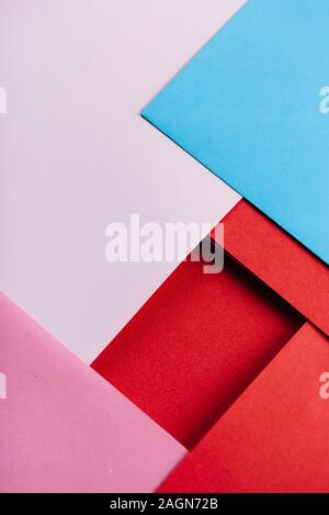 Abstract forma geometrica colore di sfondo. Pastello geometria colorato formato minimo. Unico pop art carta da parati lineare design. Colore composizione campione t Foto Stock