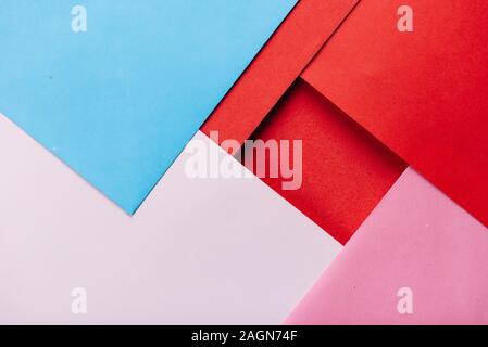 Abstract forma geometrica colore di sfondo. Pastello geometria colorato formato minimo. Unico pop art carta da parati lineare design. Colore composizione campione t Foto Stock