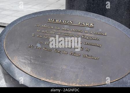 Informazioni segno per Clarke Quay, Singapore Foto Stock