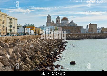 La cattedrale di Cadice - Catedral de Cadiz. Andalusia, Spagna Foto Stock