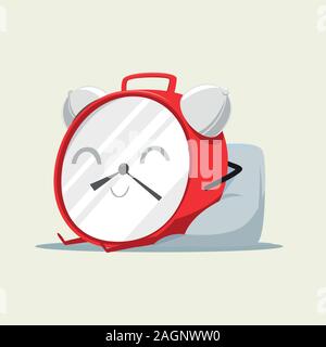 La mascotte di tempo è di prendere un periodo di riposo. Isolato illustrazione vettoriale Illustrazione Vettoriale