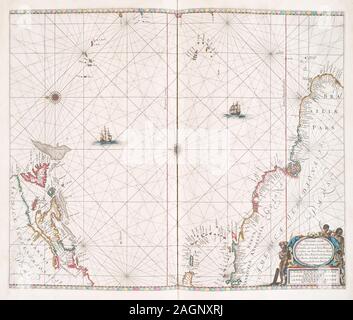 Ultima pag. del testo include numb. Contenuto elenco delle mappe. NYPL copia imperfetta: mappa 34, Paskaert van de Zuydt en Noort Rivier in 't groot, che vogliono. Lawrence H. raccolta alla macellazione ; 331. Citazione/Riferimento: Phillips 473 Citazione/Riferimento: Koeman, C. atlanti scolpiti Neerlandici, IV, p. 196 Davidson (1988) pag.6-17 Lawrence H. raccolta alla macellazione ; 442.; Pascaerte vande Vlaemsche, Soute, en Caribesche Eylanden, als mede Terra Nova, en de custen van Nova Francia, Nova Anglia, Nieu Nederlandt, Venezuela, Nueva Andalucía, Guiana en een gedeelte van Brasile. Foto Stock