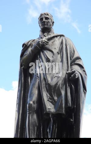 Glasgow Scozia George Square statua del tenente generale Sir John Moore 1761-1801 concittadini hanno eretto questo monumento 1819 Foto Stock