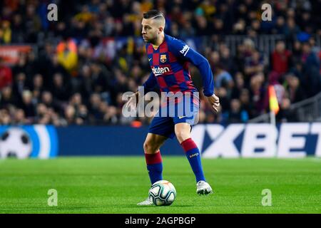 Barcellona, 18-12-2019. LaLiga 2019/ 2020, la data del 10. Barcelona-Real Madrid. Jordi Alba del FC Barcelona Credit: Pro scatti/Alamy Live News Foto Stock