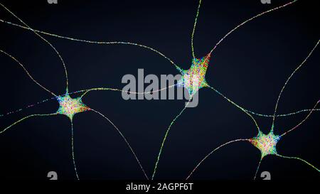 Le cellule nervose, illustrazione. Foto Stock