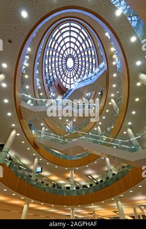 Liverpool Central Library, New Atrium Completed 2013, 1840 William Brown St, Liverpool, Merseyside, Inghilterra, Regno Unito, L3 8EW Foto Stock