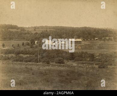 Antique c1890 fotografia, "fattoria in Chenango County, New York." Fonte: FOTOGRAFIA ORIGINALE Foto Stock