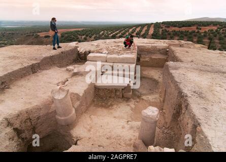 Romano città iberica di Castulo, Linares, Provincia di Jaen, regione dell'Andalusia, Spagna, Europa. Foto Stock