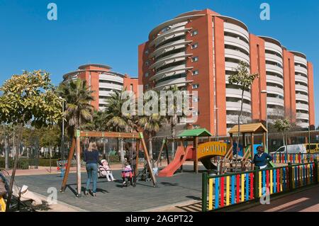 Urbanizzazione 'Jardines de Hercules', Sevilla, regione dell'Andalusia, Spagna, Europa. Foto Stock