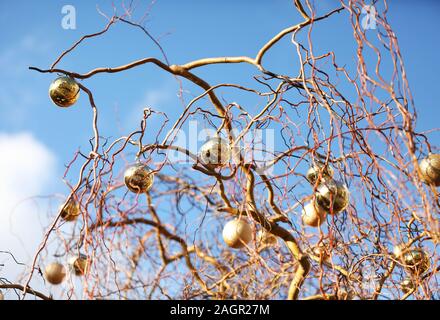 Parigi, Francia. Xx Dec, 2019. Le decorazioni di Natale sono visti di fronte al municipio di Parigi, Francia, 20 dicembre 2019. Credito: Gao Jing/Xinhua/Alamy Live News Foto Stock