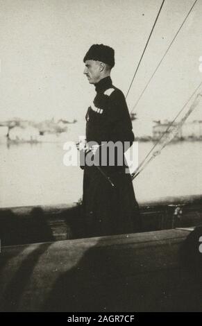 Il barone Pyotr Nikolayevich Wrangel sullo Yacht Lucullo. Lemnos. Museo: Collezione privata. Autore: anonimo. Foto Stock