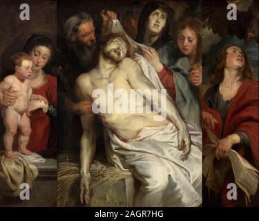 Il compianto su Cristo morto (Cristo sulla paglia). Museo: il Museo Reale di Belle Arti di Anversa. Autore: Pieter Paul Rubens. Foto Stock