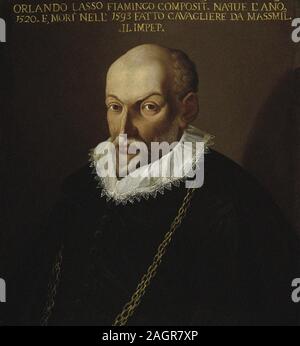 Ritratto del compositore Roland de Lassus (1532-1594). Museo: Collezione privata. Autore: anonimo. Foto Stock