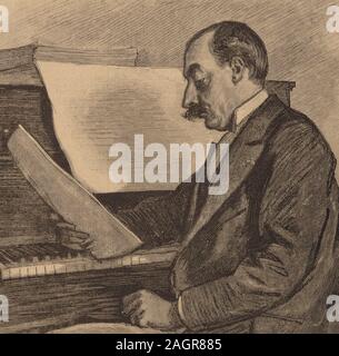 Ritratto di pianista e compositore André Messager (1853-1929). Museo: Collezione privata. Autore: FREDERIC REGAMEY. Foto Stock