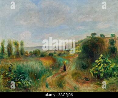 Paysage à Cagnes. Museo: Collezione privata. Autore: Pierre-Auguste Renoir. Foto Stock