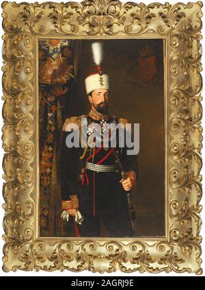 Ritratto del principe Alessandro I di Bulgaria (1857-1893). Museo: Collezione privata. Autore: Konrad Wilhelm Dielitz. Foto Stock