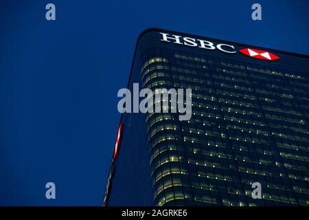 Sede HSBC, Canary Wharf nei Docklands Foto Stock