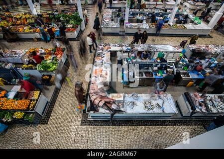 Sala mercato Setubal, Portogallo Foto Stock