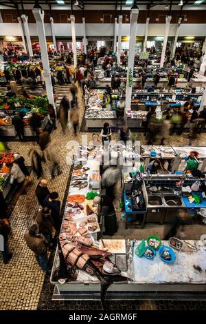 Sala mercato Setubal, Portogallo Foto Stock