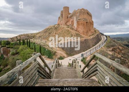 Castillo de Arnedo, siglo IX, Arnedo, La Rioja , Spagna, Europa. Foto Stock