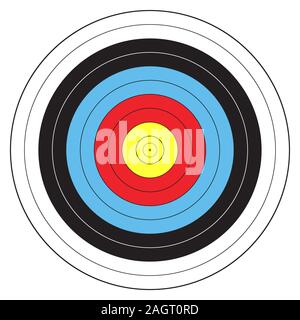 Tiro con l'arco sport bersaglio. Illustrazione Vettoriale Illustrazione Vettoriale