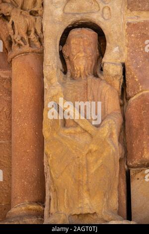 Alfonso VIII, Iglesia de Santo Domingo, romanico, siglo XII, Soria, Comunidad Autónoma de Castilla, Spagna, Europa. Foto Stock