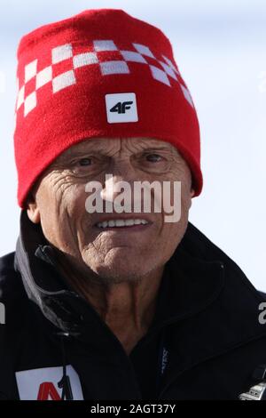 Val d'Isére 15 dic 2019, Ante Kostelic di Croazia, padre e dello sci alpino allenatore di Janica e Ivica e del Croatian Alpine Ski Team Foto Stock