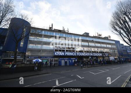 Londra, Inghilterra - Dicembre 21st vista generale del luogo durante il cielo di scommessa match del campionato tra Queens Park Rangers e Charlton Athletic a Loftus Road Stadium, Londra sabato 21 dicembre 2019. (Credit: Ivan Yordanov | MI News) La fotografia può essere utilizzata solo per il giornale e/o rivista scopi editoriali, è richiesta una licenza per uso commerciale Credito: MI News & Sport /Alamy Live News Foto Stock