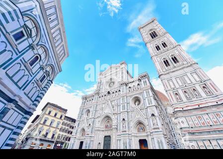 Architettura gotica della Cattedrale di Santa Maria del Fiore a Firenze, Italia Foto Stock