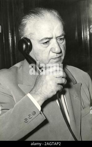 Politico italiano generale Giovanni Messe, Roma, Italia degli anni cinquanta Foto Stock