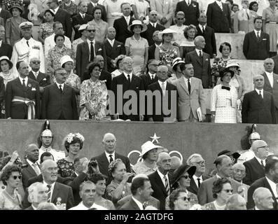 Del Presidente della Repubblica italiana Giovanni Gronchi alla cerimonia di apertura dei giochi olimpici, Roma, Italia 1960 Foto Stock