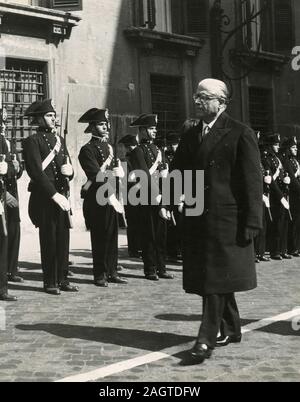 Del Presidente della Repubblica italiana Giovanni Gronchi, Italia degli anni sessanta Foto Stock