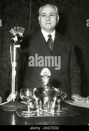 Politico italiano generale Giovanni Messe, Roma, Italia degli anni cinquanta Foto Stock
