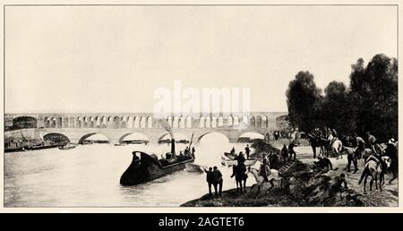 Il viadotto della Point du Jour. L'assedio di Parigi è un episodio della guerra franco-tedesca del 1870. A partire dal mese di settembre 17, 1870, la città viene rapidamente surr Foto Stock