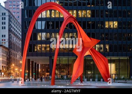 Flamingo da Alexander Calder Foto Stock