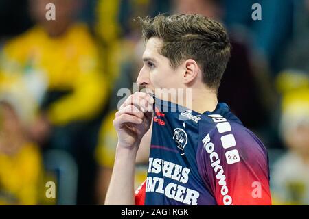 Mannheim, Germania. Xxi Dec, 2019. Pallamano: Bundesliga, XX Giornata Rhein-Neckar Löwen - SG Flensburg-Handewitt, SAP Arena. Flensburg's Marius Steinhauser. Credito: Uwe Anspach/dpa/Alamy Live News Foto Stock