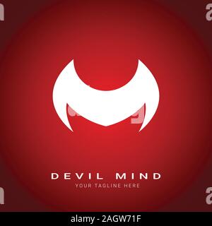 Il male M Lettera Silhouette segno. Isolato illustrazione vettoriale Illustrazione Vettoriale