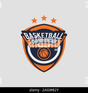 Il logo di basket modello. Illustrazione Vettoriale. Illustrazione Vettoriale