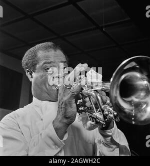 Ritratto di Louis Armstrong, ca. Apr. 1947 Foto Stock