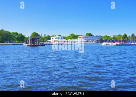 Senftenberg harbour Brandeburgo nella Germania, Lusatian Lake District Foto Stock