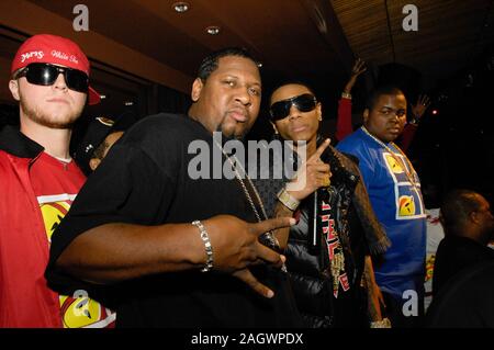 (L-R) Tee Bianco, Miami Mike, Soulja Boy e Sean Kingston a Las Vegas, Nevada. Foto Stock