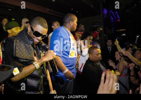Soulja Boy e Sean Kingston eseguire a Las Vegas, Nevada. Foto Stock